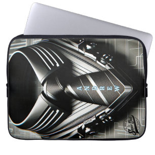 Capa Para Notebook Elegância Futura - Bolsa de laptop Necktie Neopren