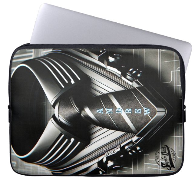 Capa Para Notebook Elegância Futura - Bolsa de laptop Necktie Neopren (Frente)