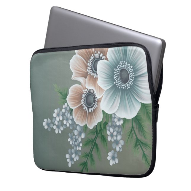 Capa Para Notebook Elegant Floral Laptop Case 1 (Frente Esquerda)