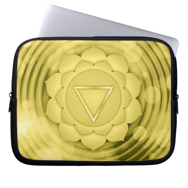 Capa Para Notebook Elegant Gold Chakra Zen Yoga Spiritual Meditation (Frente)