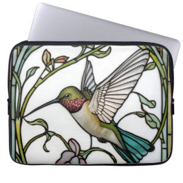 Capa Para Notebook Elegant hummingbird artwork botanical boho chic