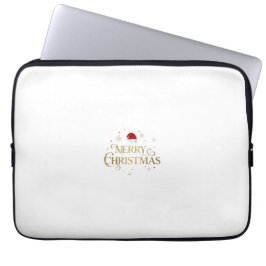 Capa Para Notebook Elegant Merry Christmas Gold & Red Design
