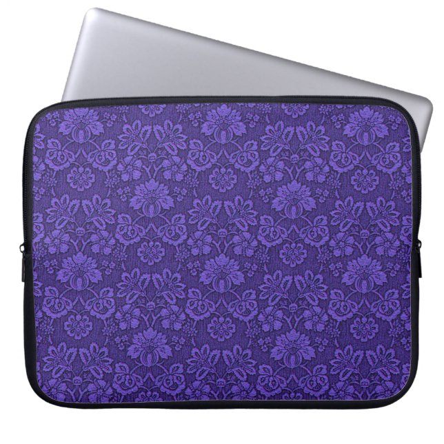 Capa Para Notebook Elegant Violet Vintage Damask Pattern (Frente)