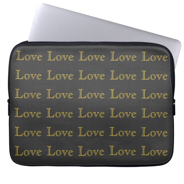 Capa Para Notebook Elegante Casamento Amor Clássico Cinza Dourado (Frente)
