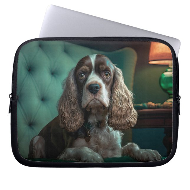 Capa Para Notebook Elegante Cocker Spaniel Classic, Design (Frente)