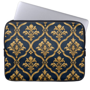 Capa Para Notebook Elegante Design de Motivo Vintage em Damasco Doura