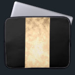 Capa Para Notebook elegante e límpido ouro e listras pretas<br><div class="desc">Design minimalista,  moderno e na moda,  representando uma falso listração de ouro sobre fundo preto.</div>