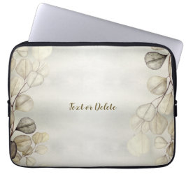 Capa Para Notebook Elegante Eucalyptus Foliage Shiny Ouro de Aquarela