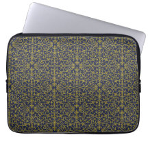 Elegante Filigrana Azul e Dourado