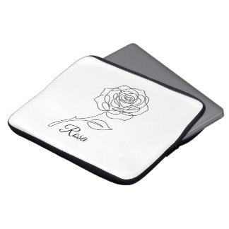 Capa Para Notebook Elegante Rosa Estojo para Laptop com Arte de Linha