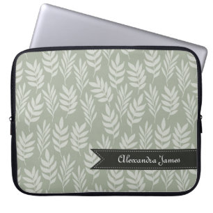 Capa Para Notebook Elegante Sage Green deixa padrão com nome