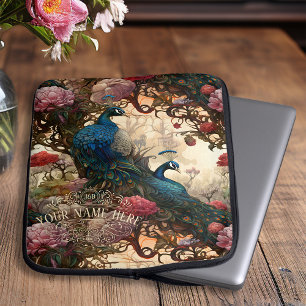 Capa Para Notebook Elegante Vintage Victorian Peacocks Bohemian