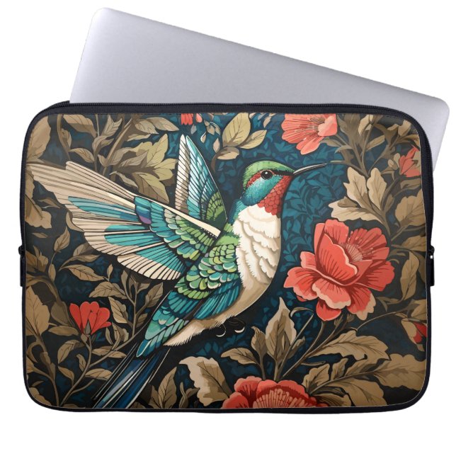 Capa Para Notebook Elegante voador Hummingbird William Morris Inspira (Frente)