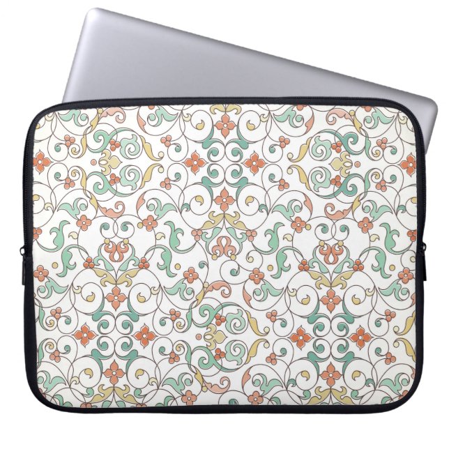Capa Para Notebook Elemento da fronteira do ornamentado oriental. (Frente)