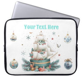 Capa Para Notebook Eletrônicos Bag -"Bolsa de laptop de Natal Náutica