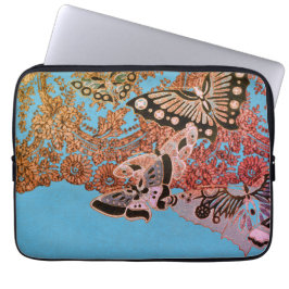 Capa Para Notebook Eletrônicos Bag NEOPRENE BUTTERFLIES E LACE