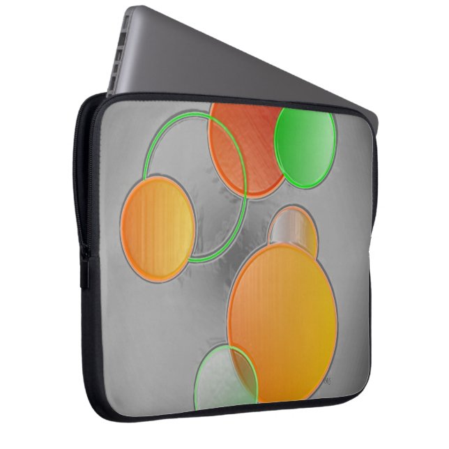 Capa Para Notebook eletrônicos Círculos 3D Saco (Frente Esquerda)
