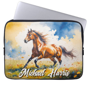 Capa Para Notebook Eletrônicos de cavalos Presentes de Homens Perso