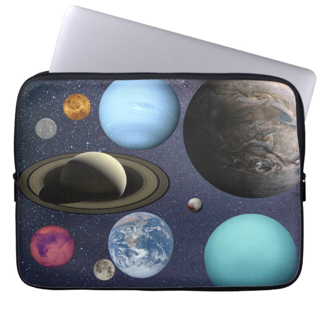 Capa Para Notebook Eletrônicos de planetas do sistema solar (Frente)