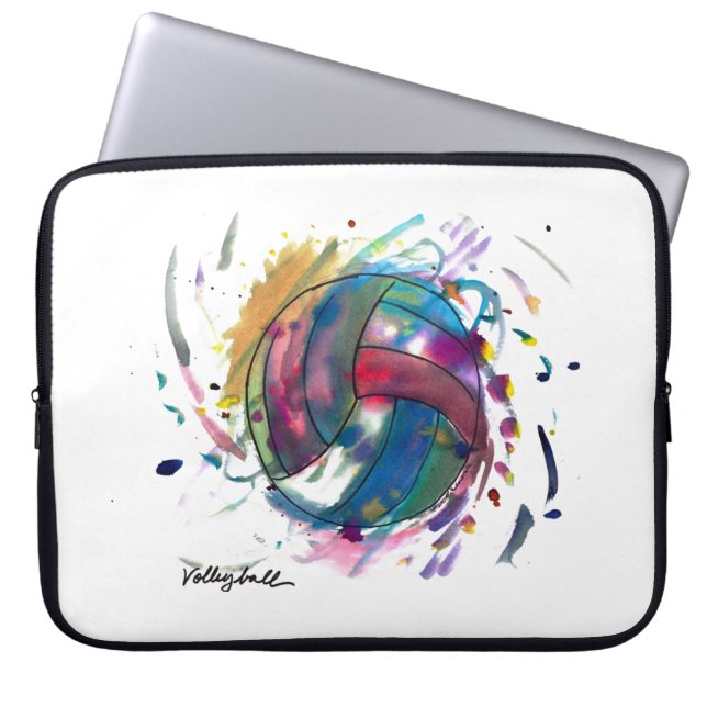 Capa Para Notebook Eletrônicos de vôlei de Emma & Evan (Frente)