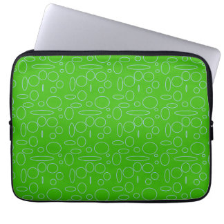 Capa Para Notebook Eletrônicos em Círculos Verdes