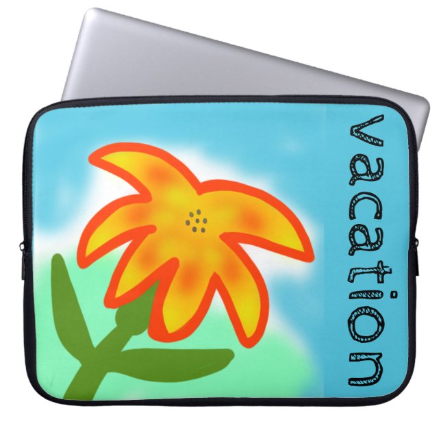 Capa Para Notebook Eletrônicos - férias de Bag (Frente)