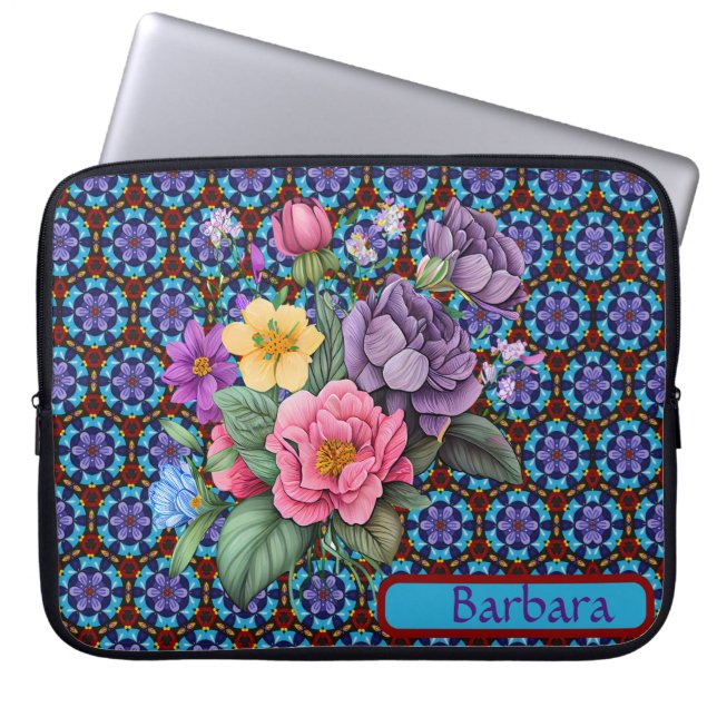 Capa Para Notebook Eletrônicos Florais Personalizados (Frente)