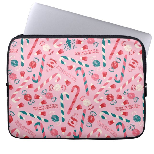 Capa Para Notebook Elf Holiday Candy Pattern (Frente)