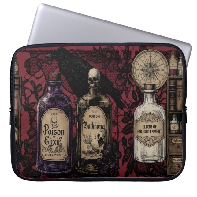 Capa Para Notebook Elixires Curiosos e Corvo (Frente)