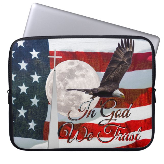 Capa Para Notebook Em Deus, confiamos na Bolsa de laptop (Frente)