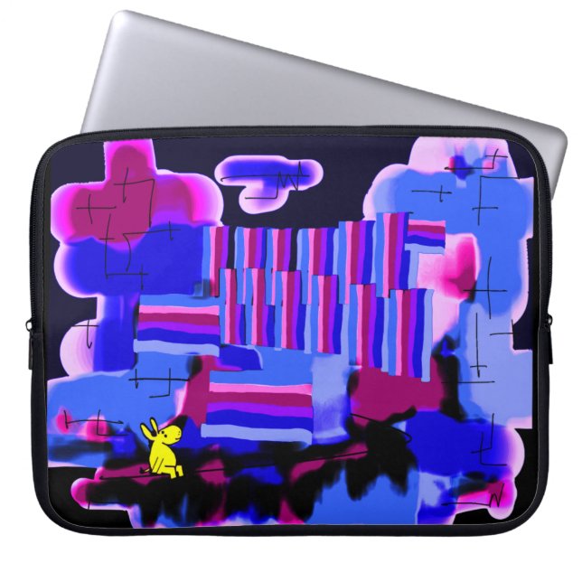 Capa Para Notebook embaçamento roxo abstrato (Frente)