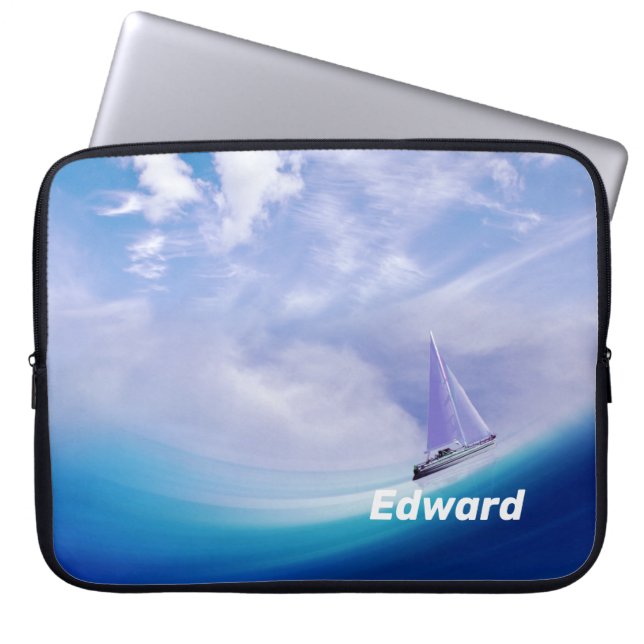 Capa Para Notebook Embarcação à vela e onda épica (Frente)