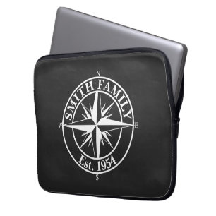 Capa Para Notebook Emblema personalizável do monograma de estrela de