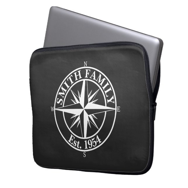 Capa Para Notebook Emblema personalizável do monograma de estrela de  (Frente Esquerda)