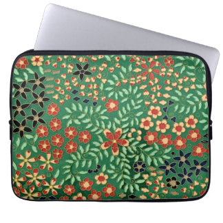 Capa Para Notebook Embrace Elegance: Floral Verde Japonês
