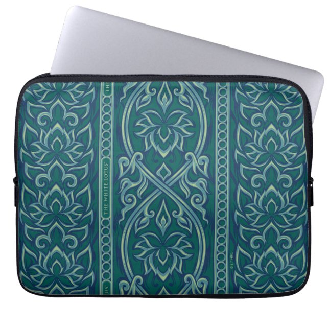 Capa Para Notebook Emerald Lotus Tapeçaria - O Lotus Branco (Frente)