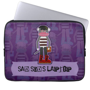 Capa Para Notebook Emo Sock Monkey Purple Funny Arte