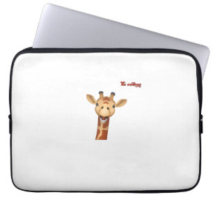 Capa Para Notebook emoji feliz face de girafa entusiasmada