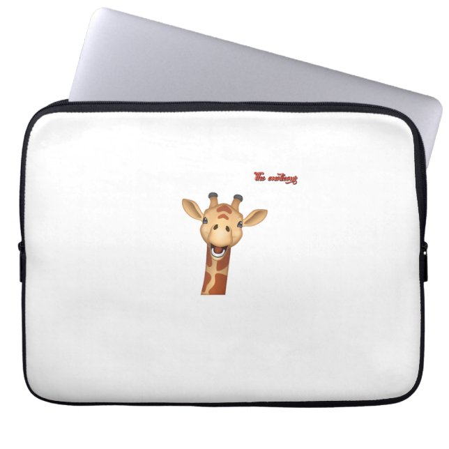 Capa Para Notebook emoji feliz face de girafa entusiasmada (Frente)