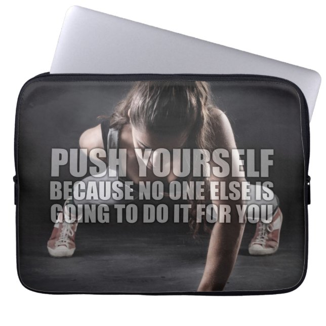Capa Para Notebook Empurre-se - Motivação do Workout (Frente)