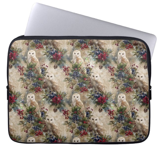 Capa Para Notebook Enchanting Floral Owl (Frente)