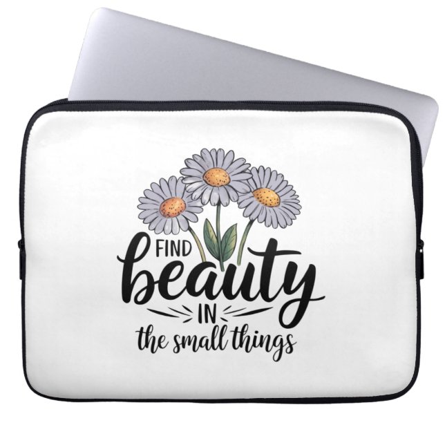 Capa Para Notebook Encontre beleza nas pequenas coisas (Frente)