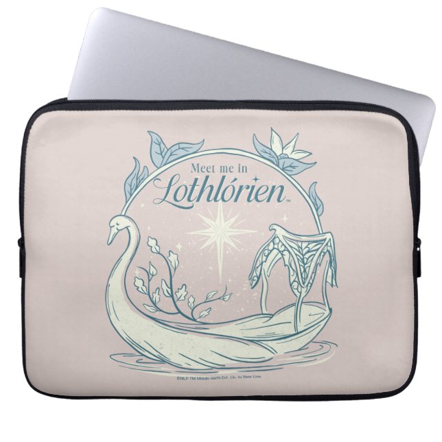 Capa Para Notebook Encontre-me em LOTHLORIEN™ - Barco Cisne (Frente)