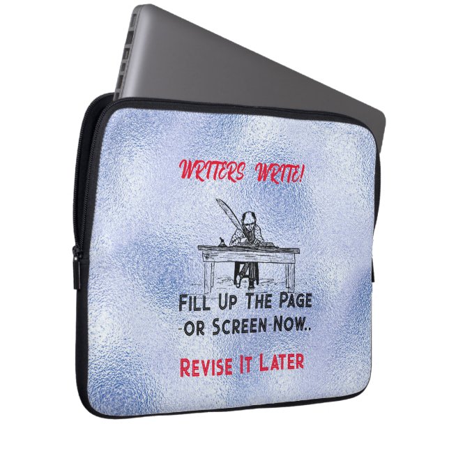 Capa Para Notebook Encorajamento "Escrever Escritores". Revise Mais T (Frente Esquerda)