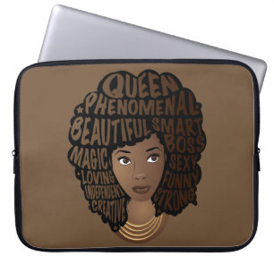 Capa Para Notebook Encorajando as mulheres negras, castanhas