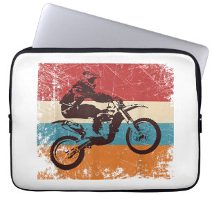 Capa Para Notebook Enduro de Motocross em motocicleta retrô fora da e