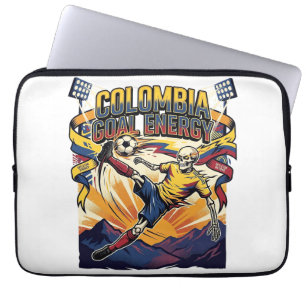 Capa Para Notebook Energia do Gol da Colômbia Esqueleto Atacante Naçõ