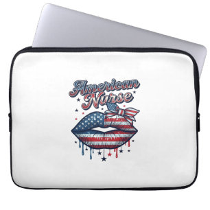 Capa Para Notebook Enfermeira Americana Desenho de Camiseta Vetorial 