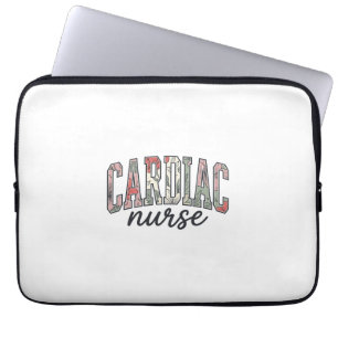 Capa Para Notebook Enfermeira cardíaca desenho de letras de universid