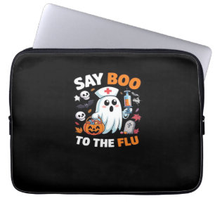 Capa Para Notebook Enfermeira Dia de as Bruxas engraçado Ghost T-Shir
